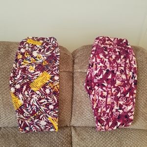 Nwot's, Lot of 2, Lularoe Autumn OS Leggings